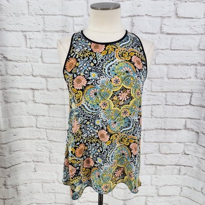 Loft Boho Tank Top William Morris Maximalist Floral Layering Pastel Size XS