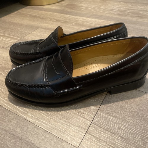 Cole Haan Air schwarze Leder Penny Halbschuhe Herren Größe 8W - Bild 2 von 13