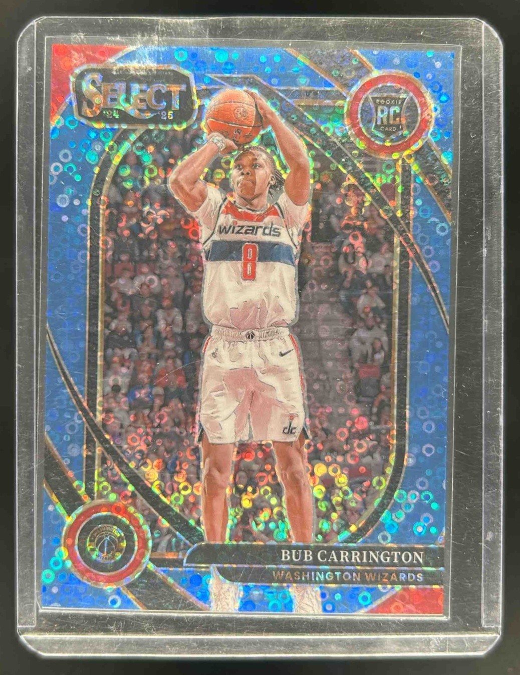 2024-25 Select Bub Carrington Courtside RC Light Blue Disco Prizm #13/99 Wizards