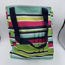 Thirty One Zip Top Tall Organizing Tote Bag 31 Preppy Pop