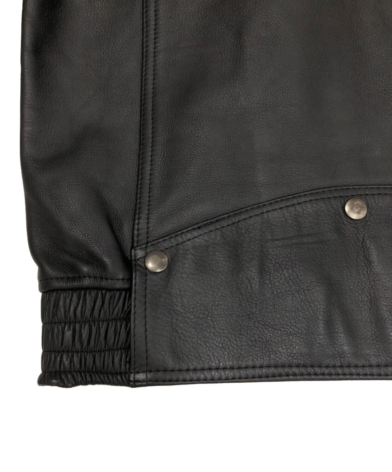 casual leather Leather Jacket Made in Japan Men's Size M Black image 10