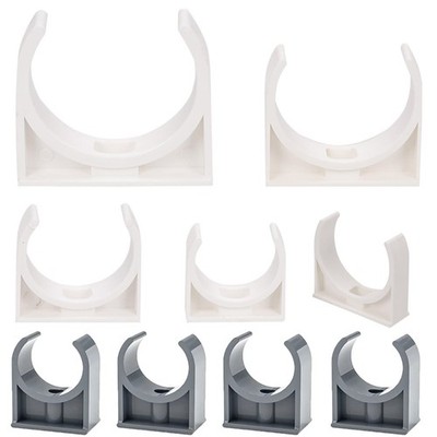 Open Pipe Clips PVC Single Open 20mm 25mm 30mm 32mm 40mm 50mm Fixed Pipe Clamp