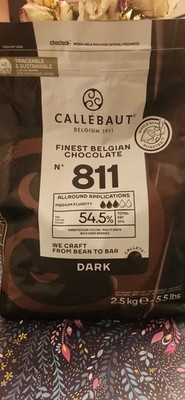 Callebaut 811 Finest Belgian Dark Chocolate Callets 5.5 lbs