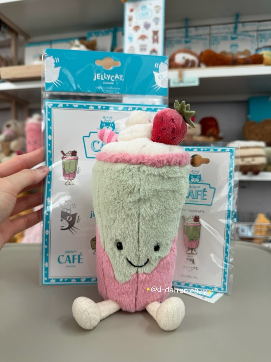 Jellycat Shanghai Exclusive Berrity Latte (Strawberry Matcha Latte