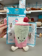 Jellycat Shanghai Exclusive Berrity Latte (Strawberry Matcha Latte). BNWT