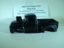 HO scale Slot Car Resin Body 1956 Black Custom Ford Pickup Truck Fits AFX 1.7