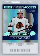 Lucas Carlsson 2021-22 Upper Deck Credentials #80 /999