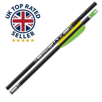 Easton Black Schaft JAZZ Arrow Aluminium Schaft Point Vanes and Nock komplett x 6