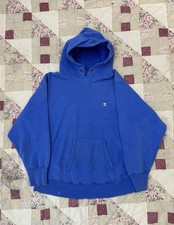 Champion 80s Vintage Reverse Weave Hoodie Royal Blue, Made in USA
