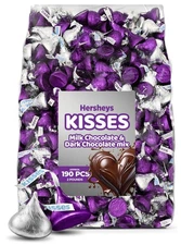 Kisses Mix - Milk Chocolate & Dark Chocolate, 2 lb Bulk Candy Bag (Approx...