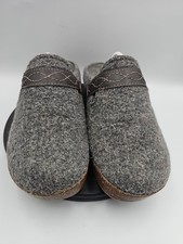 Earth Origins Aurora Janet Cozy Slip On Clogs Cork Midsole Grey Womens 9 M