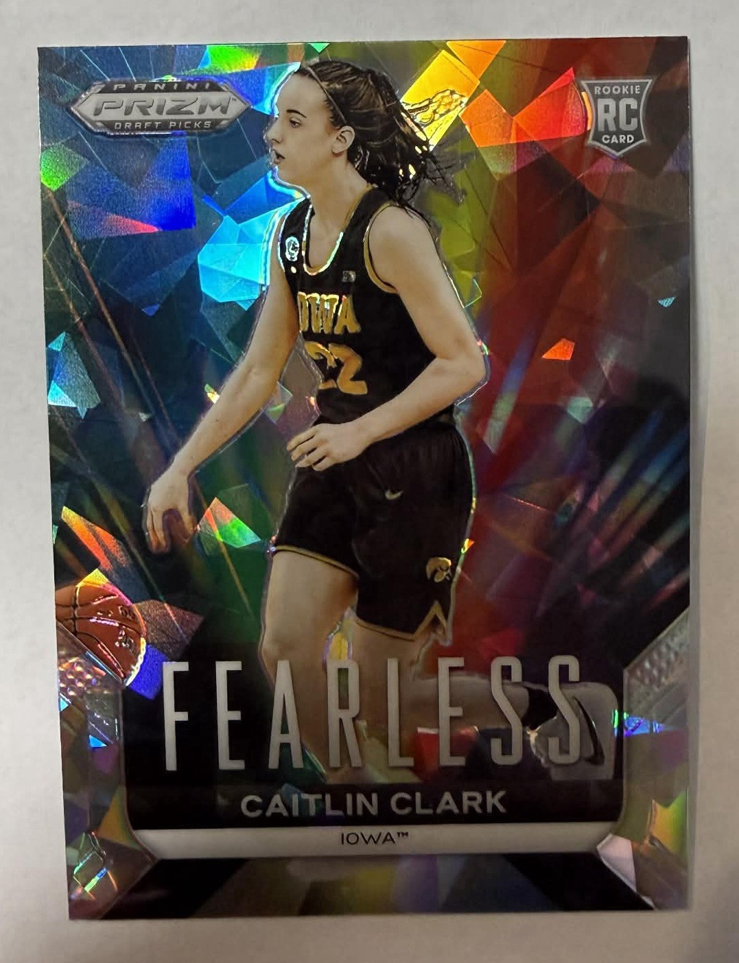 2024-25 Panini Prizm Draft Picks - Fearless Caitlin Clark #24 Ice Prizm (RC)