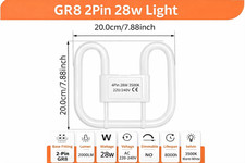2D 2 Pin 4 Pin 16W 28W 38W Tube Fluorescent Energy Saving Bulb Lamp Light GR10
