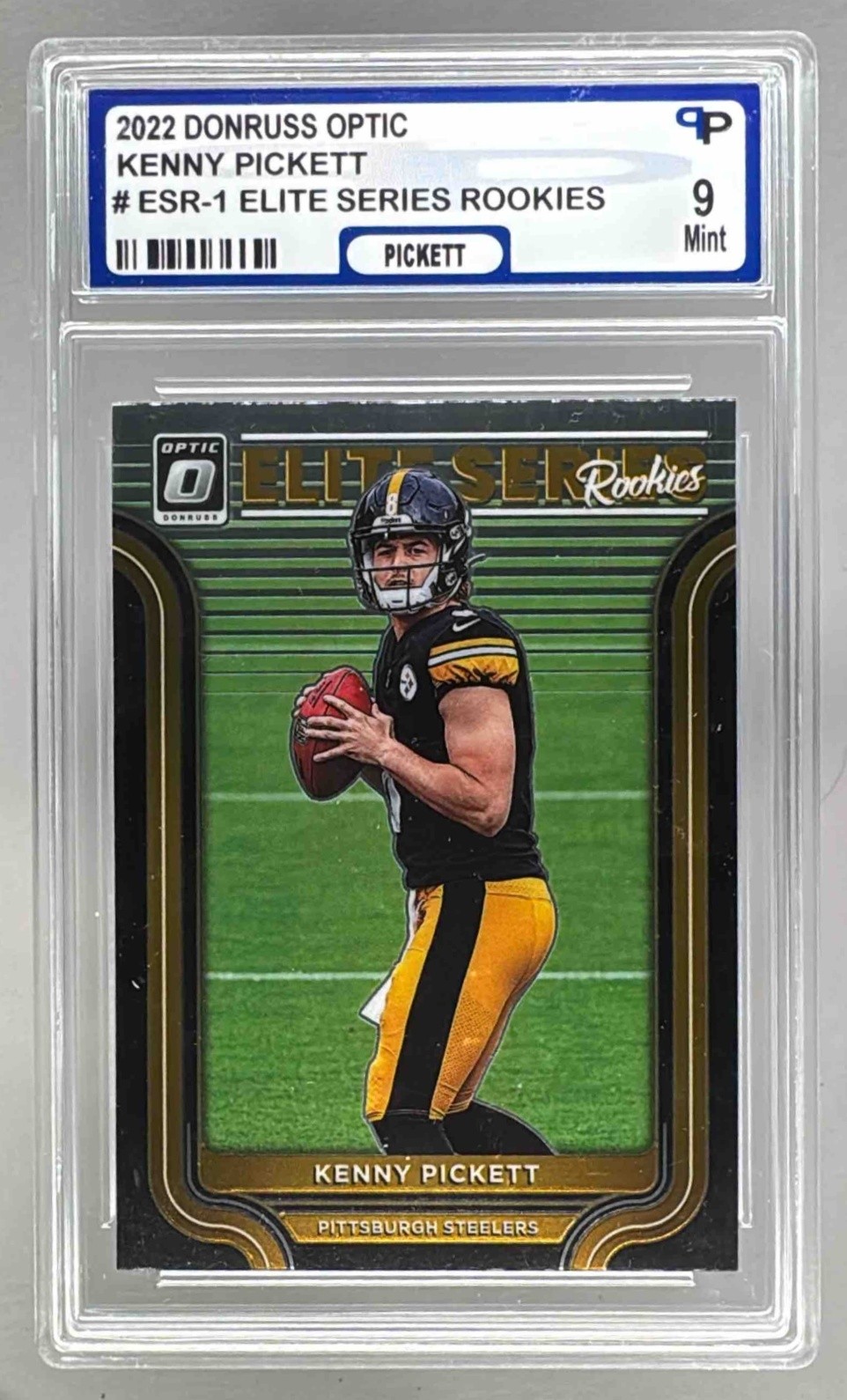 Kenny Pickett 2022 Panini Donruss Optic #ESR-1 The Elite Series Rookies RC PPG 9