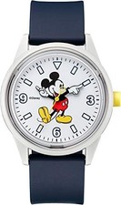 Q&Q Reloj Analógico Sonrisa Solar Disney MickeyMouse RP20-809 Azul Marino Hombres Disney