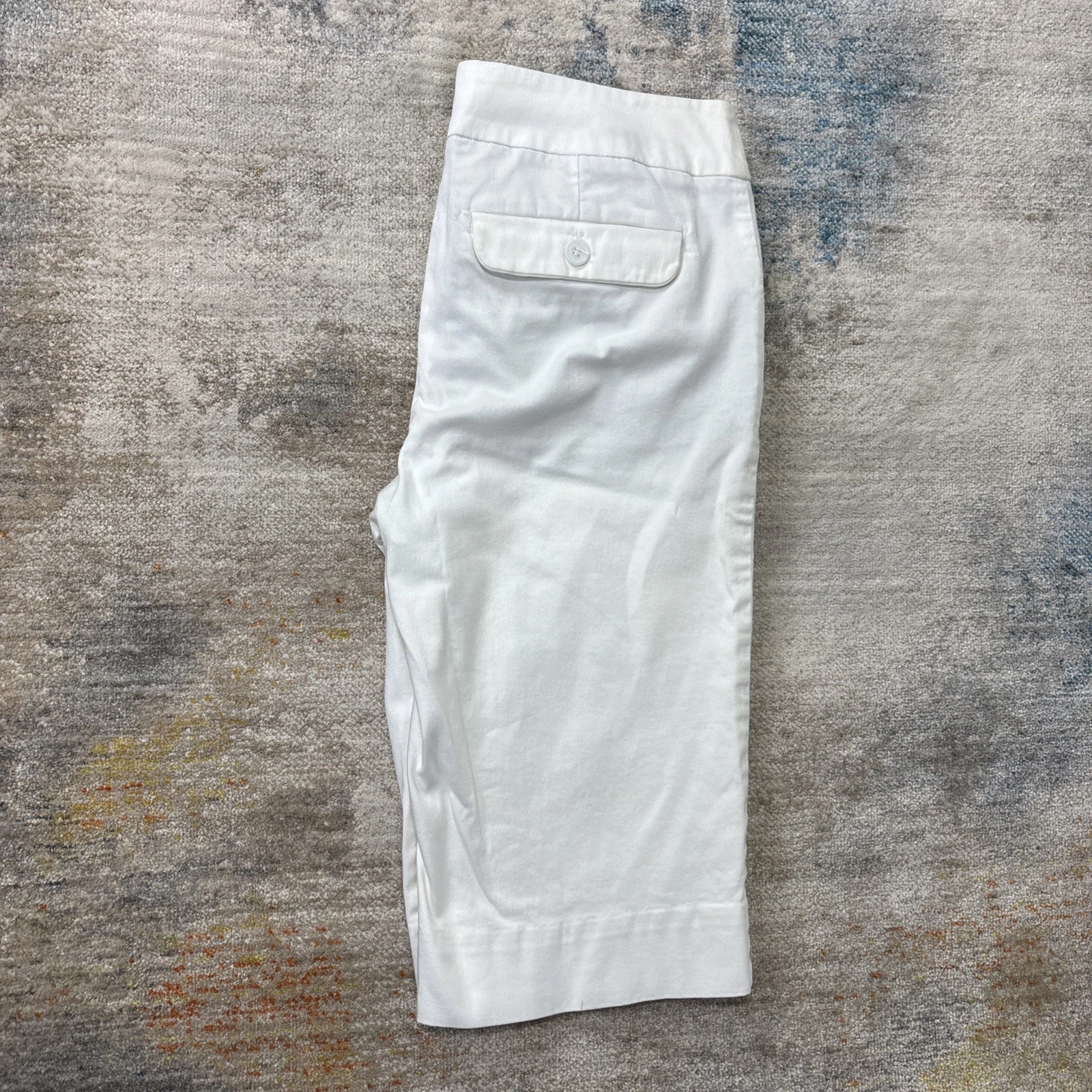 Harold’s Women’s White Capri Pants Size 2 Cotton Blend Casual Crop Pants
