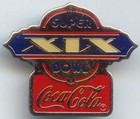 Superbowl XIX Coca-Cola Pin, 1989, Dolphins vs 49'ers — photo 1