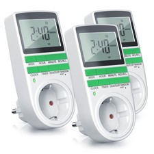 Bearware 3x Zeitschaltuhr, Digital, Kompakt, 8 Tasten, LED-Statusanzeige