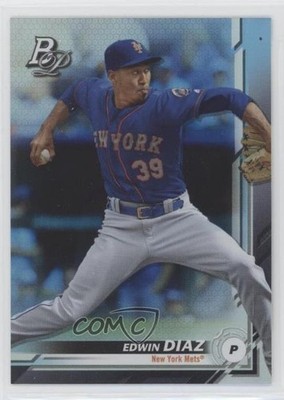 2019 Bowman Platinum Wal-Mart Sky Blue Foil Edwin Diaz #54 3q5