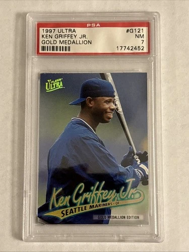 1997 Fleer Ultra - Ken Griffey Jr #G121 Gold Medallion Edition PSA 7 Mariners NM