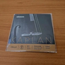 D'Addario Kaplan Cello Single D String, 4/4 Scale, Light Tension