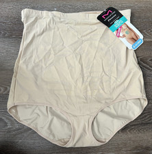 Maidenform Flexees Sculpts High Waist Brief Ultra Firm Cool Comfort Beige XL