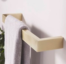 Towelrads Elcot Closed Ended Brushed Brass Electric Towel Rail 40x450mm - 488103