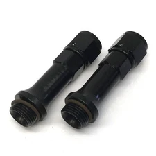 Renegade Carburetor Fuel Inlet Fitting 74871-2; Black -08AN Female -08 ORB Male