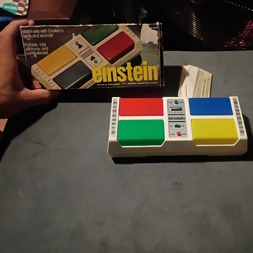 Vintage Einstein Electronic Game 1979 TESTED BOX AND PAPER WORK