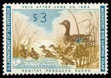 momen: US Stamps #RW28 Duck Mint OG NH VF/XF