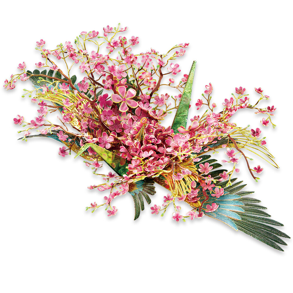 S Peach Blossom Crane Metal Model Puzzles Halloween Gifts Toy
