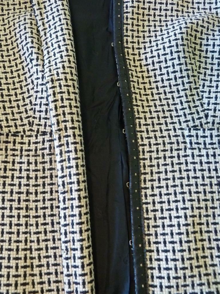 ESCADA Chic Rayon/Wool/Silk Black+Tan Woven Tweed Suit