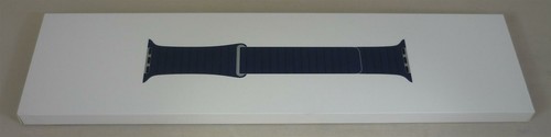 Véritable Apple 44mm/45mm/46mm Cuir Boucle Montre Bracelet M - Plongeur Bleu - Photo 3 sur 7