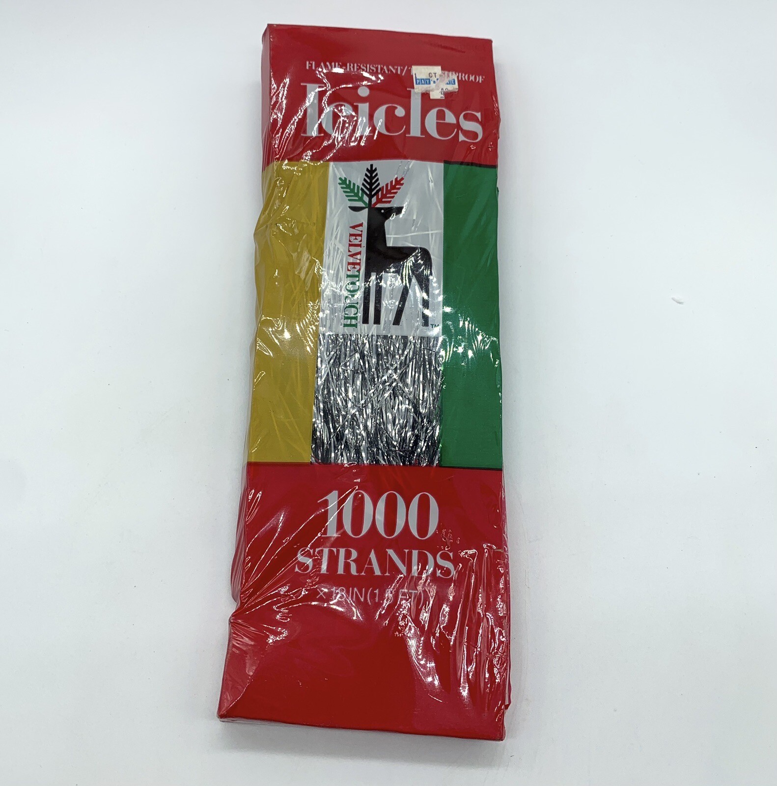 VTG 18 Icicles Tinsel 1000ct NOS No Tarnish Flame Resistant USA Made