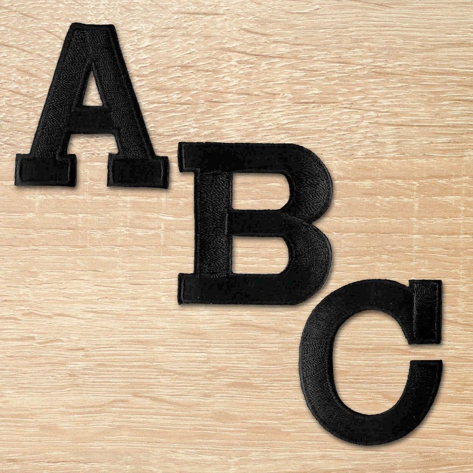 Parches de letras bordados para planchar letras de bloque de 2" - 3 colores - ¡Vendedor de EE. UU.! Foto 3 de 4