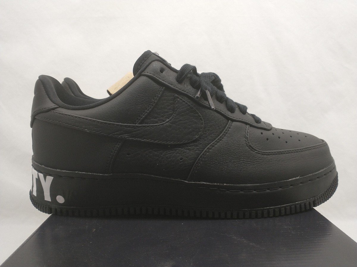 NEW Nike Air Force 1 MENS 10 CMFT Equality QS Black/Black-White