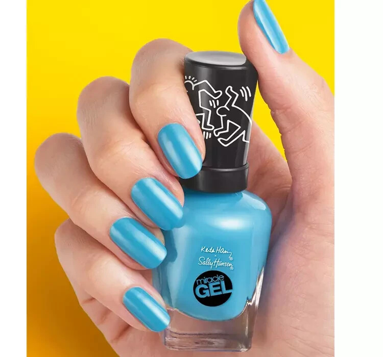 New SALLY HANSEN Keith Haring Miracle Gel Nail Polish -Contempor-airy (919)