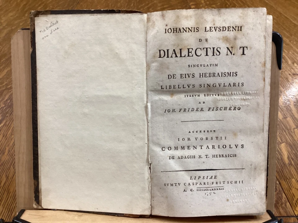 1792 Johannis Leusdenii de Dialectis N.T. Singulatim de Eius Hebraismis Libellus - Image 4 of 4