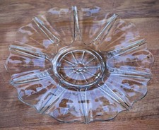 Vintage ANCHOR HOCKING Oyster and Pearl 13.5 Sandwich Plate 1930's Made In USA