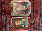 Lot of 2 Authentic vintage 1950's COCA-COLA serving trays. Often Used!