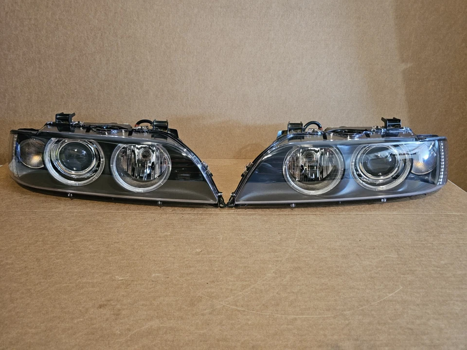 01-03 Conjunto de faros de xenón BMW E39 540i 525i 530i M5, OEM Euro Set de L&R Foto 2 de 4