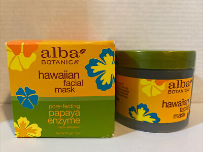 Alba Botanica Alba Hawaiian Facial Mask Pore Fecting Papaya Enzyme 3 oz. New ,