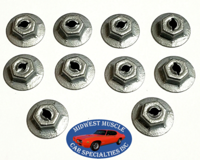 Trim Molding Clip Emblem Pal Thread Cutting Speed Nuts For Dodge Plymouth 10pc E - Foto 3