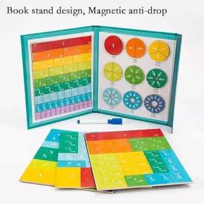 Magnetbruch Lernspiel Mathe Spielzeug 102 Teile Magnetbruch Fliesen & Stift