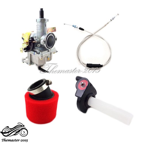 PZ30 Pump Carburetor Throttle Dual Cable Air Filter For 200 250cc ATV