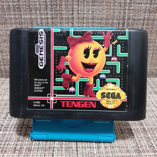 Miss Pac-Man Sega Genesis Tengen Action Adventure Puzzle