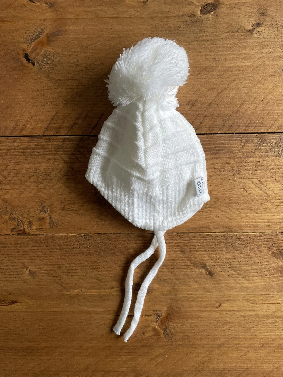 SATILA Pom Pom Bobble Hat White 12-18 Months