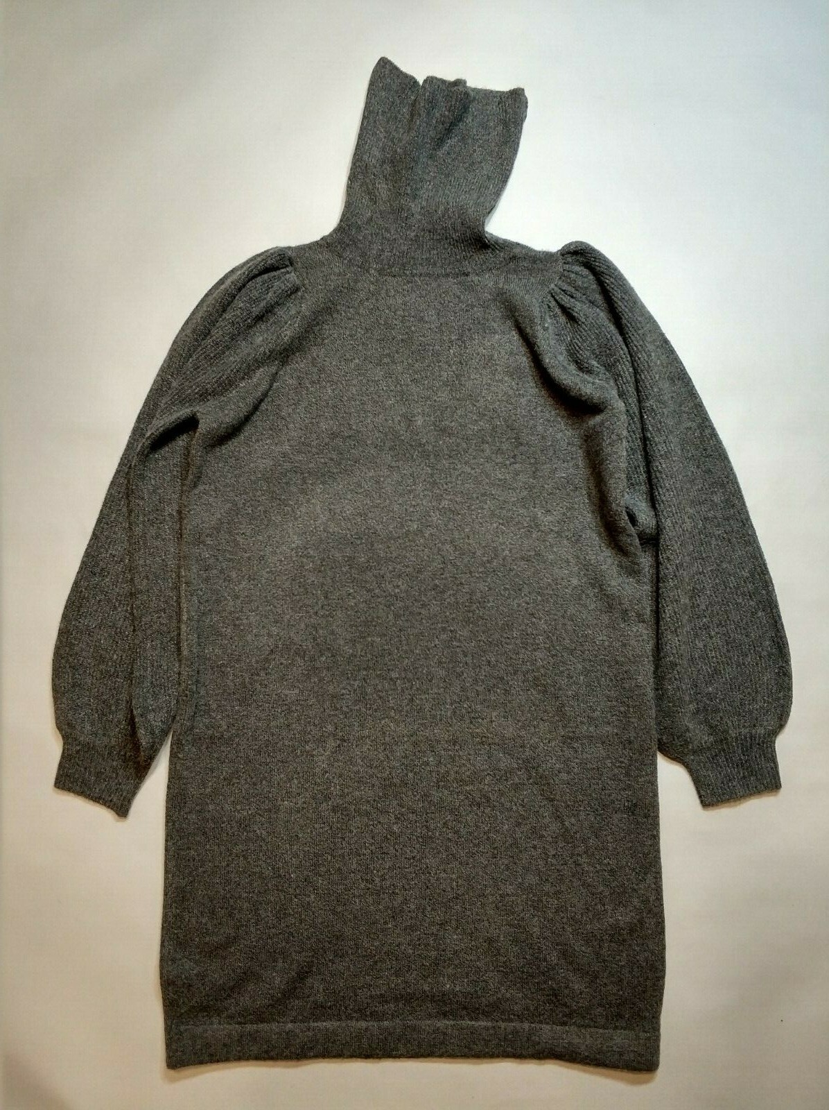 Pieces ROLL KNIT NECK KNITTED DRESS Dark Grey Size M (040423)