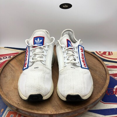 Adidas NMD R1 V2 'Logo Patch' White/Blue-Red Mens Lifestyle Shoe