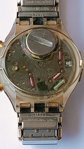 RARO SWATCH CHRONO PLEASURE DOME SCM107 CON RIVESTIMENTO CASSA IN ARGENTO 800, - Foto 14 di 17